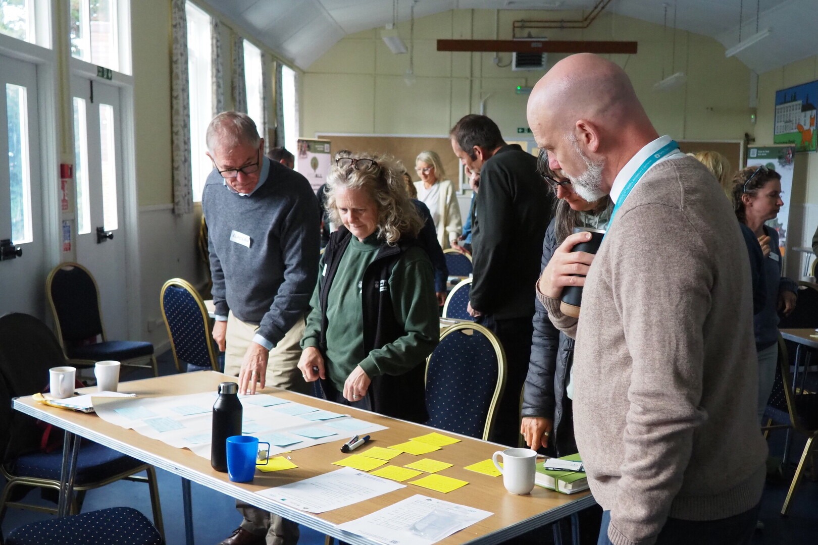 People at the Green Health Hub’s autumn Connect and Learn event take part in a networking workshop.